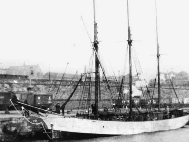 Irish schooner Cymric docked